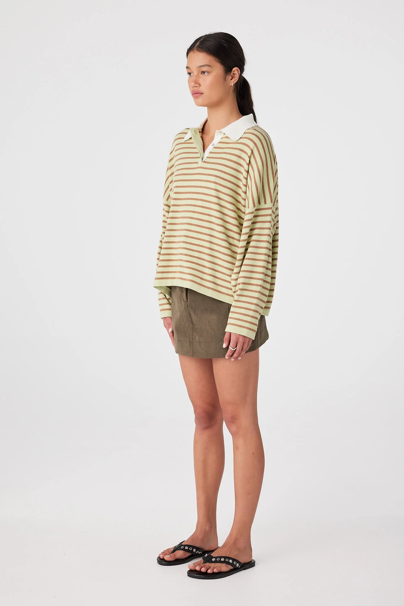 Arcaa Movement | Rayne Knit Jersey - Celery & Pecan