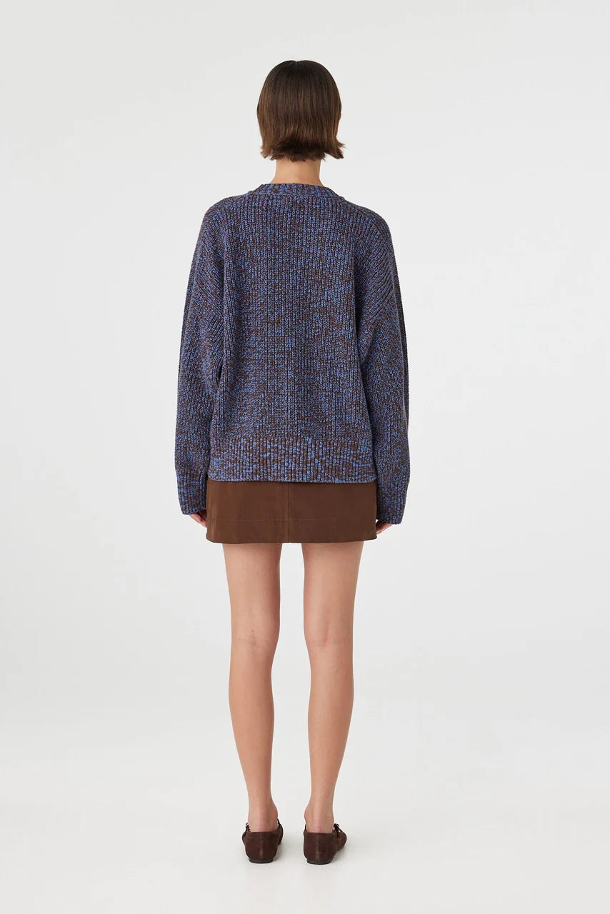 Arcaa Movement | Solene Sweater - Chocolate & Royal Multi