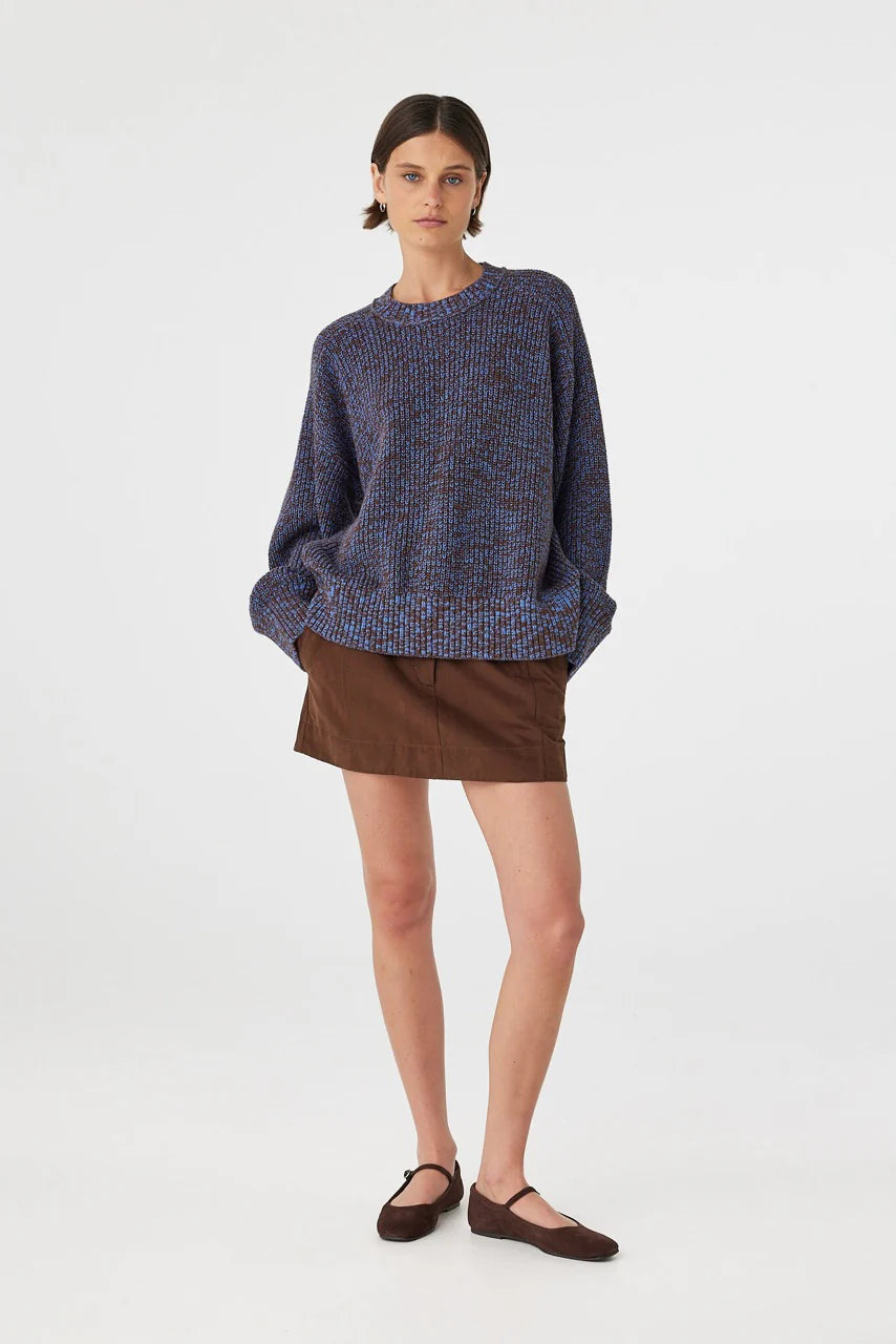 Arcaa Movement | Solene Sweater - Chocolate & Royal Multi