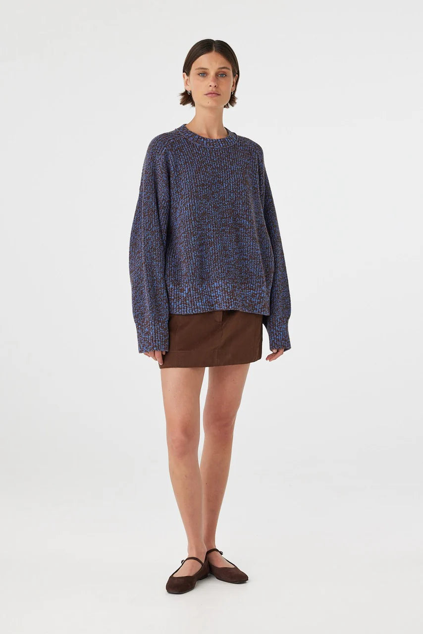 Arcaa Movement | Solene Sweater - Chocolate & Royal Multi