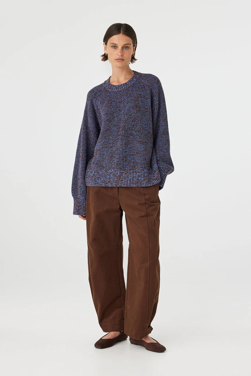 Arcaa Movement | Solene Sweater - Chocolate & Royal Multi