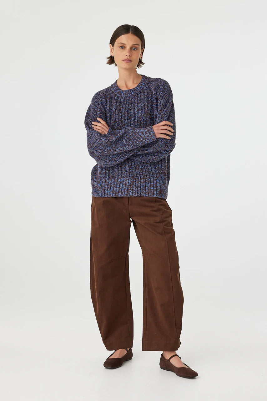 Arcaa Movement | Solene Sweater - Chocolate & Royal Multi