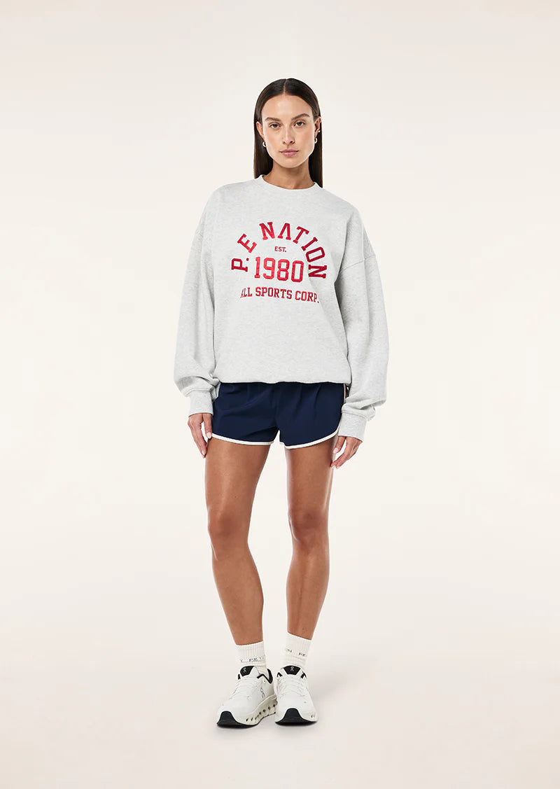 PE Nation | Backspin Sweat - Grey Marle