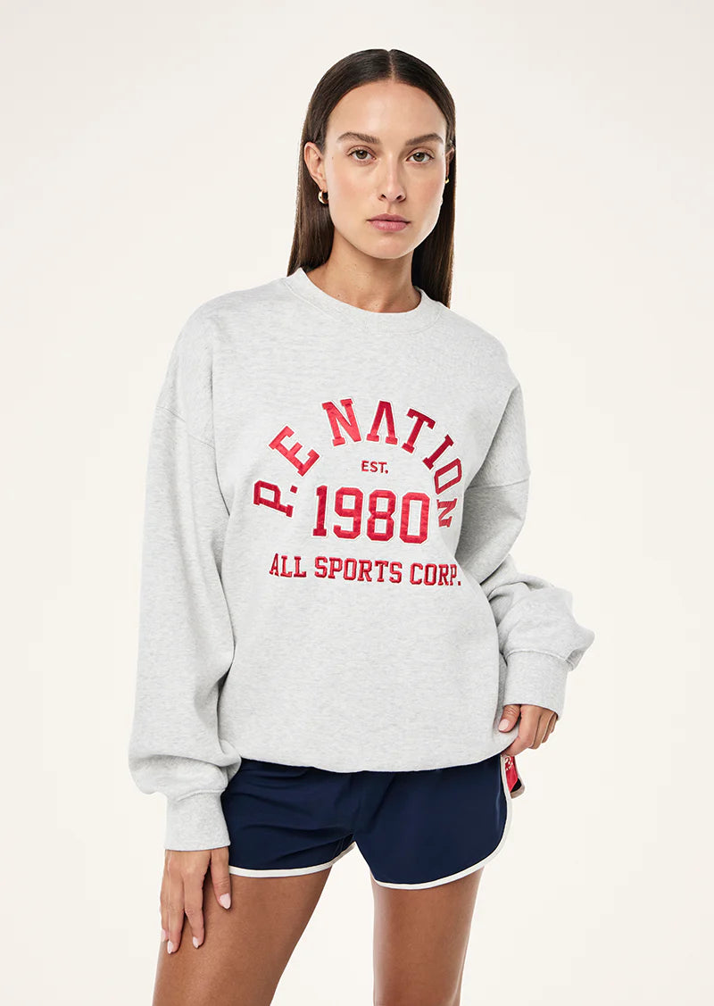 PE Nation | Backspin Sweat - Grey Marle