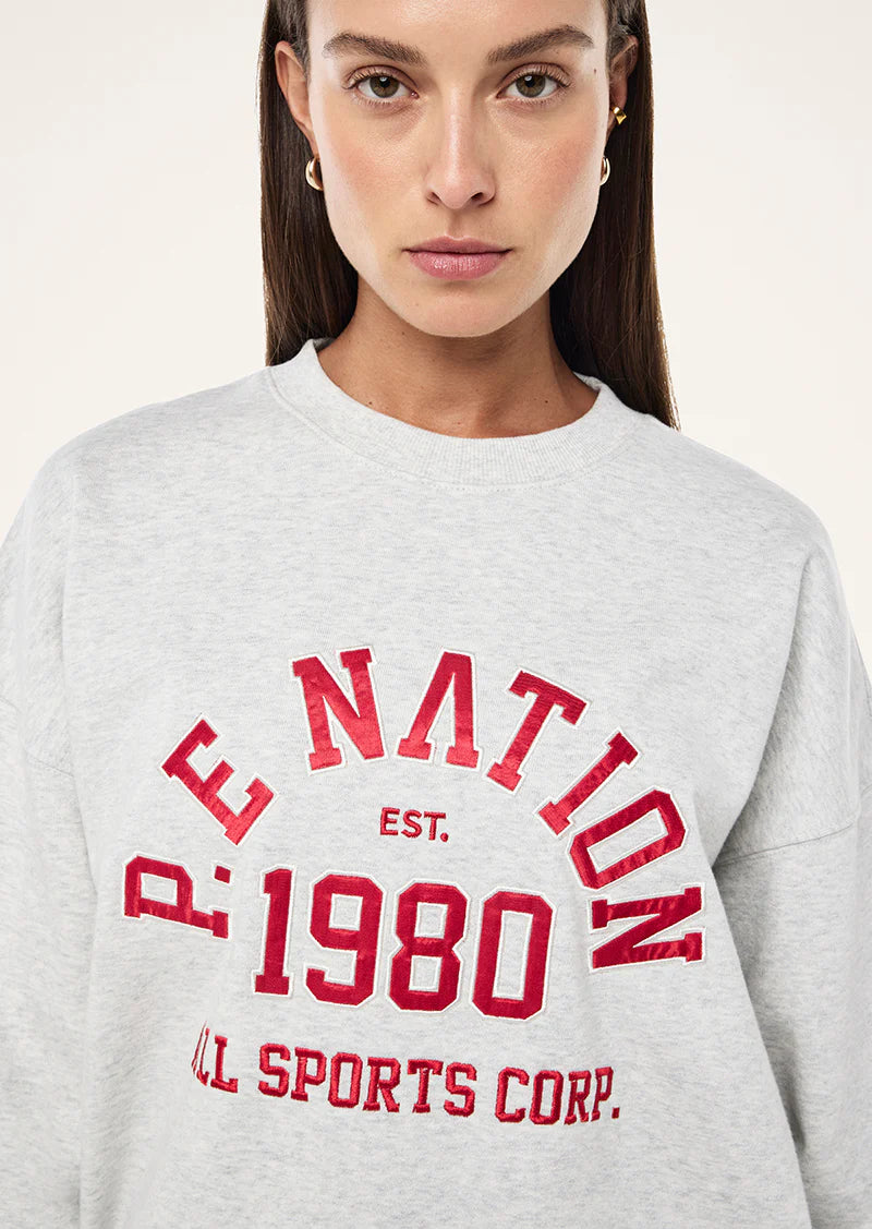 PE Nation | Backspin Sweat - Grey Marle