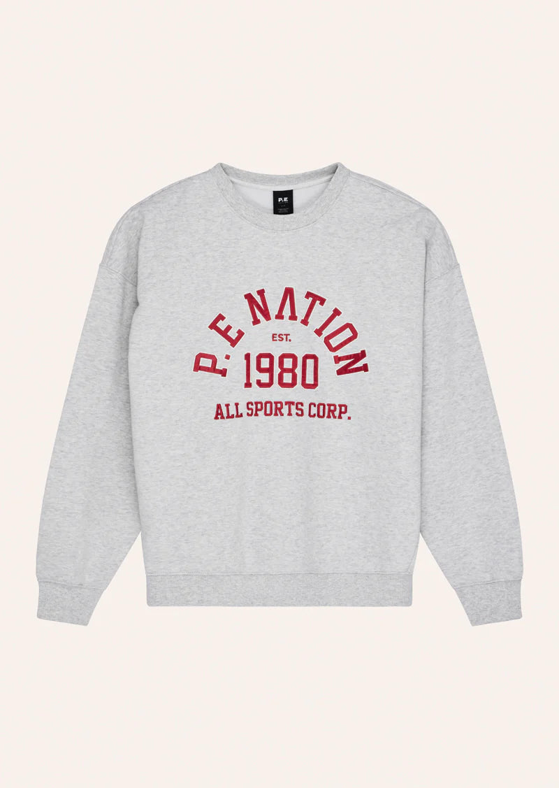 PE Nation | Backspin Sweat - Grey Marle