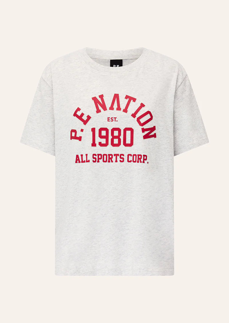 PE Nation | Backspin Tee - Grey Marle