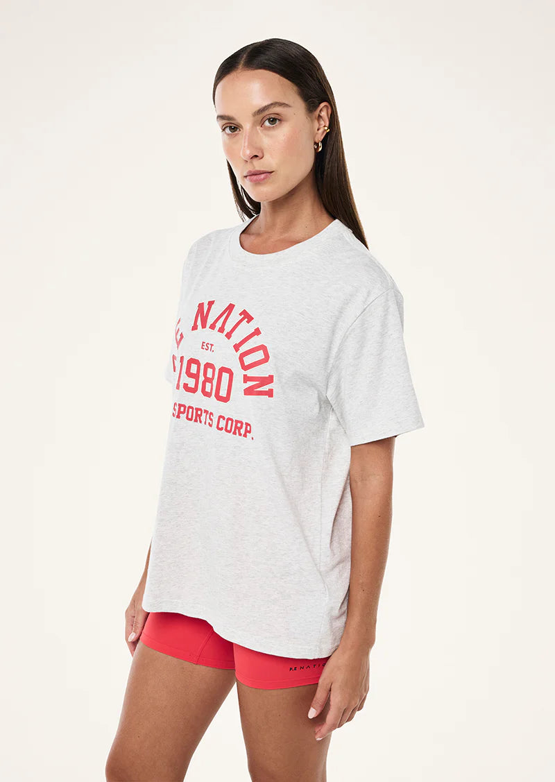 PE Nation | Backspin Tee - Grey Marle