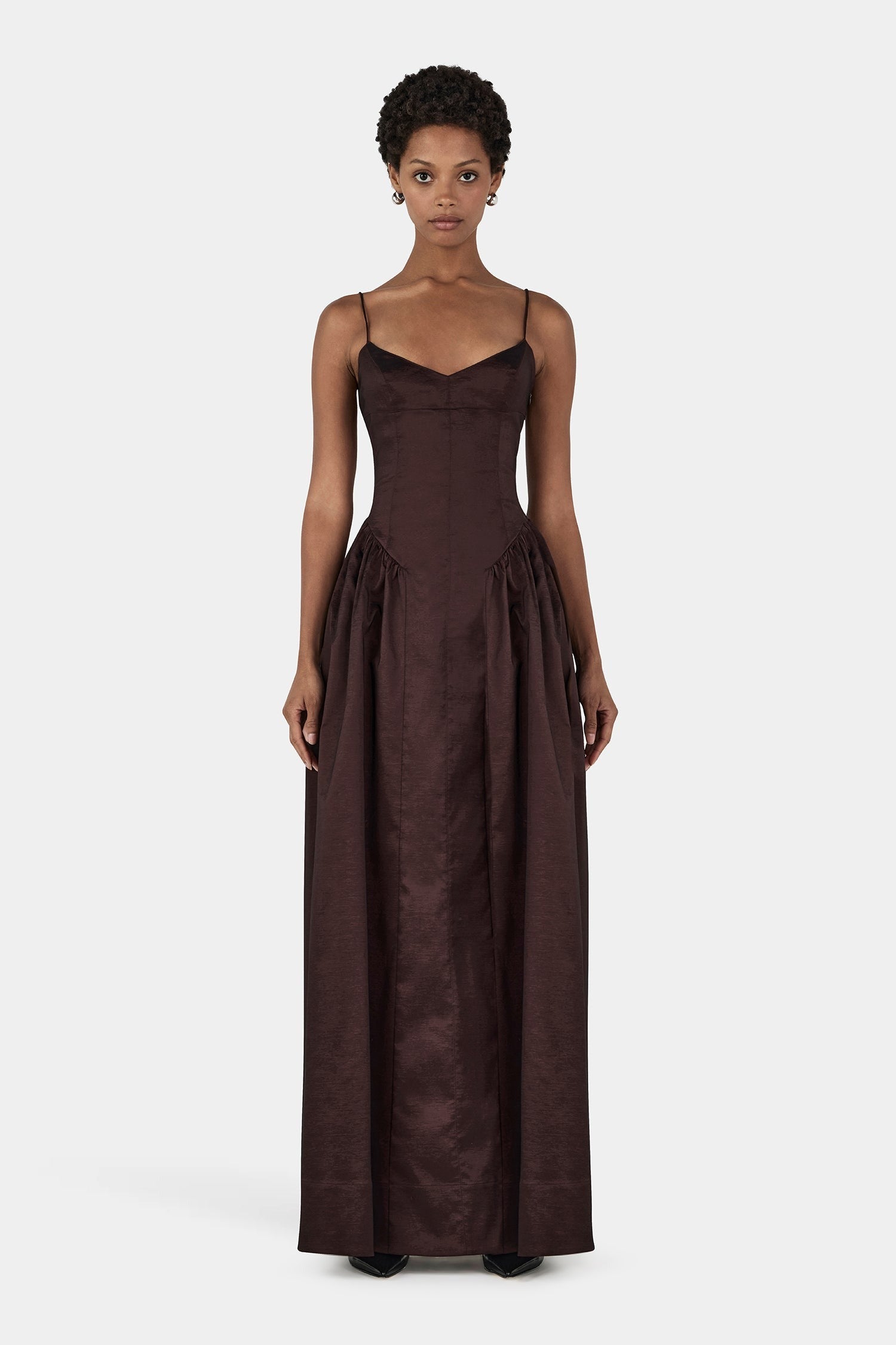 Hansen & Gretel | Bellini Taffeta Gown - Chocolate