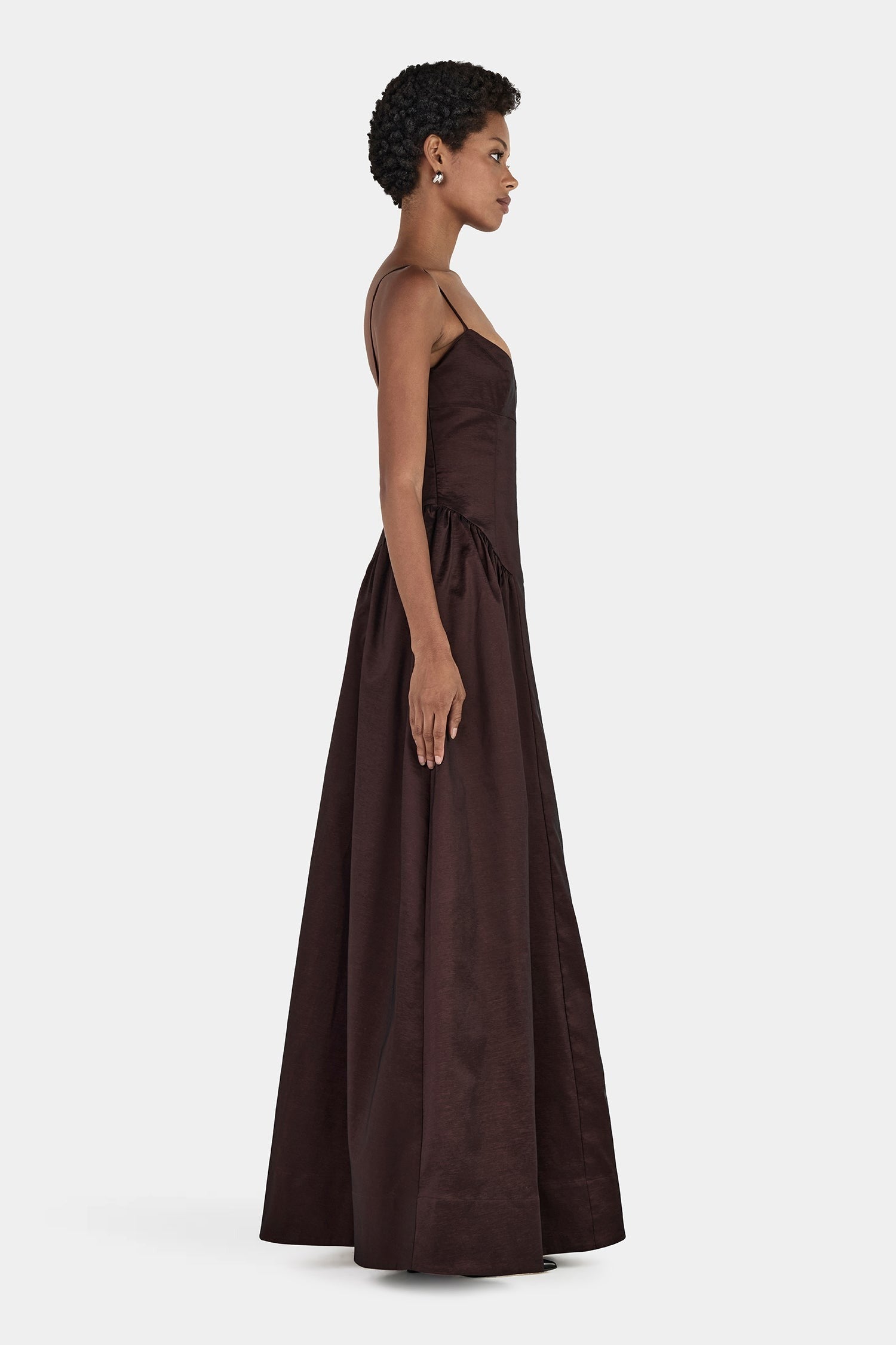 Hansen & Gretel | Bellini Taffeta Gown - Chocolate