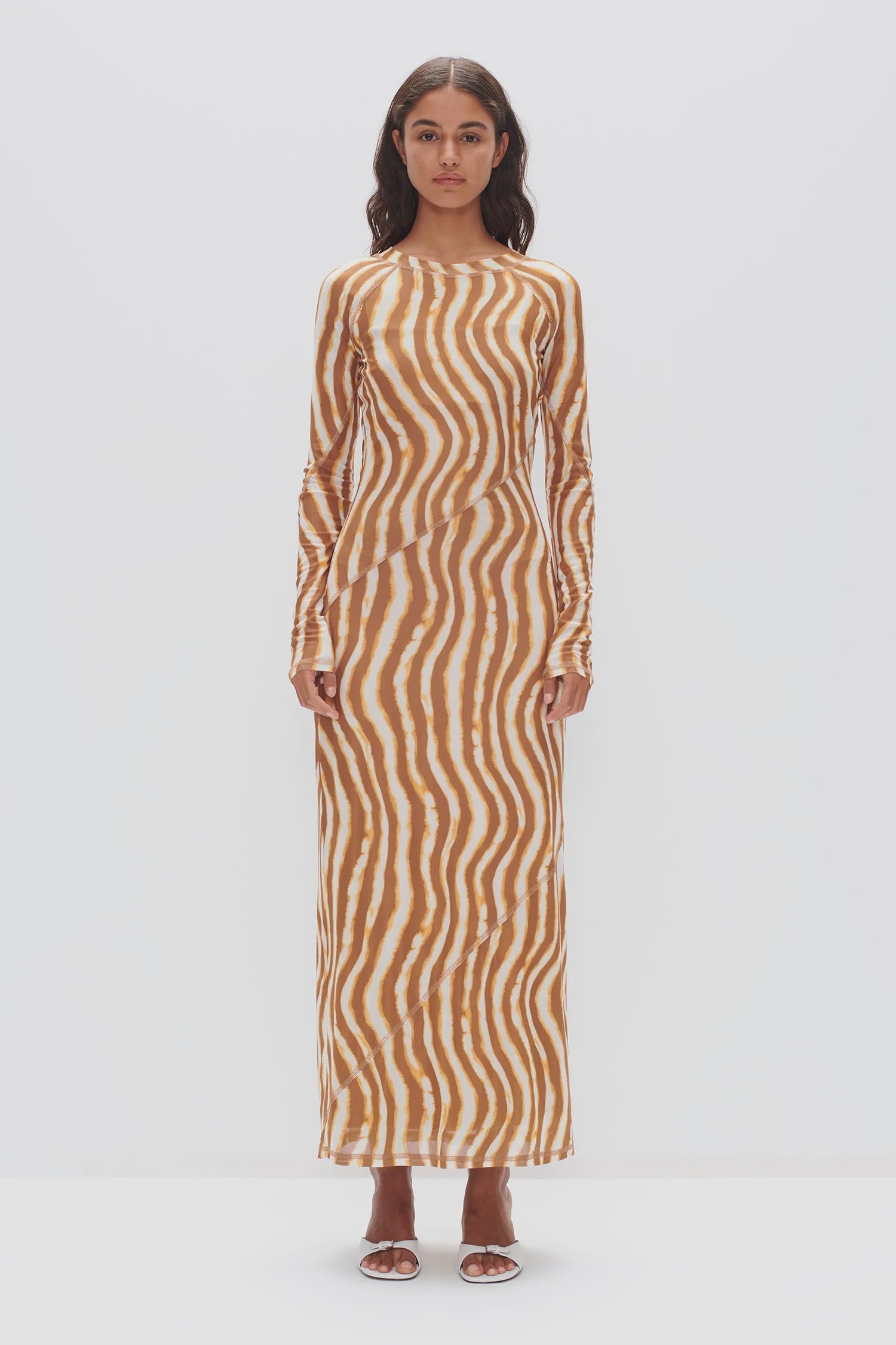 Ownley | Carla Long Sleeve Dress - Tie Dye Stripe