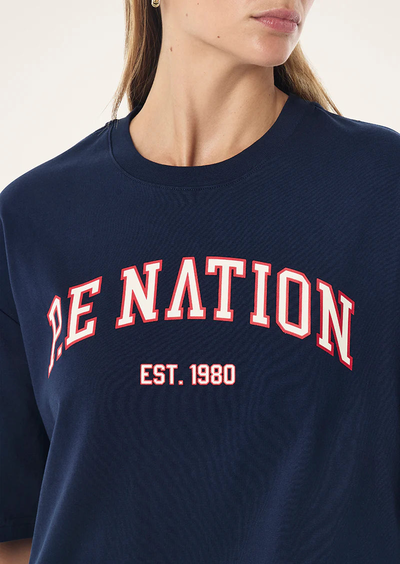 PE Nation | Core Oversized Tee - Dark Navy