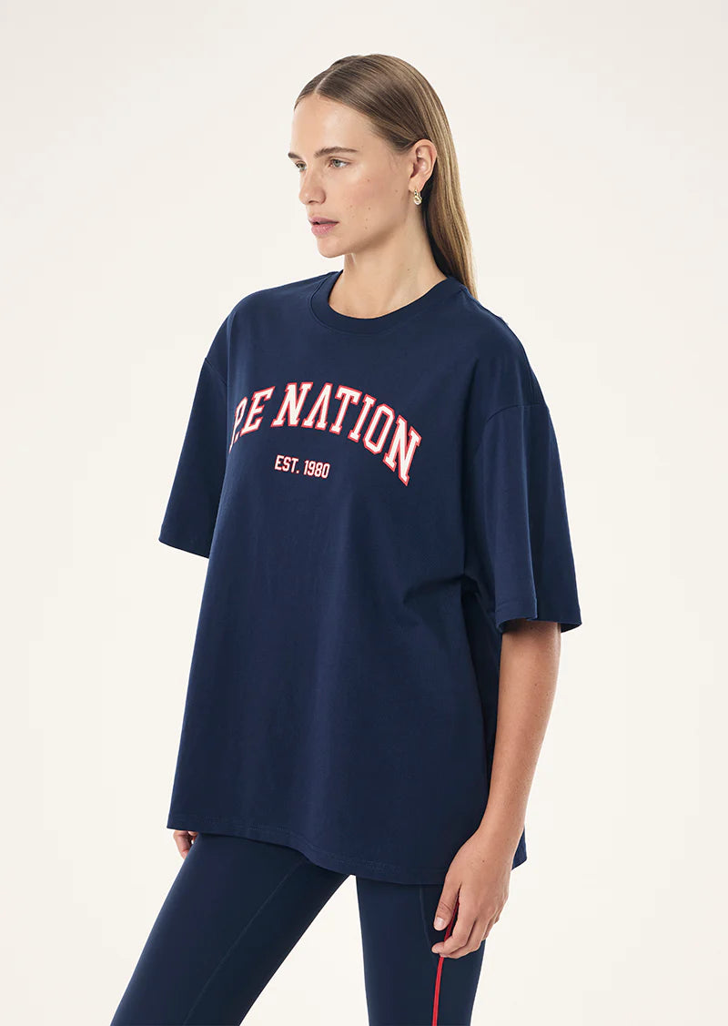 PE Nation | Core Oversized Tee - Dark Navy