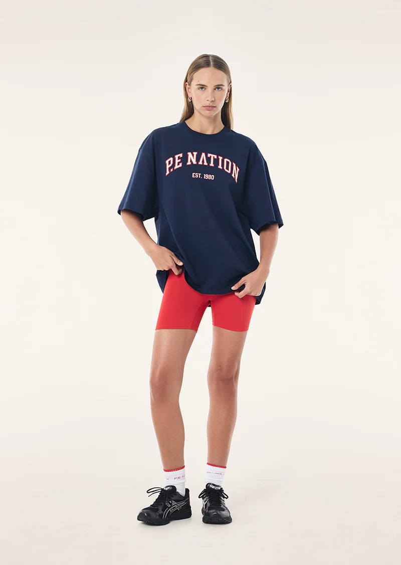 PE Nation | Core Oversized Tee - Dark Navy