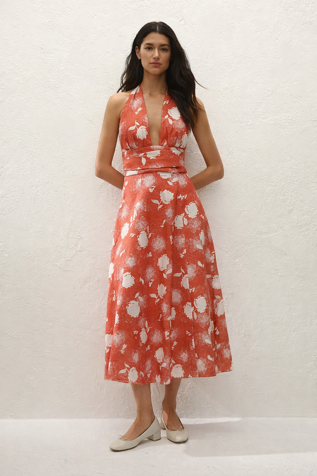 Faithfull The Brand | Bianca Midi Dress - Sunrose Rosso