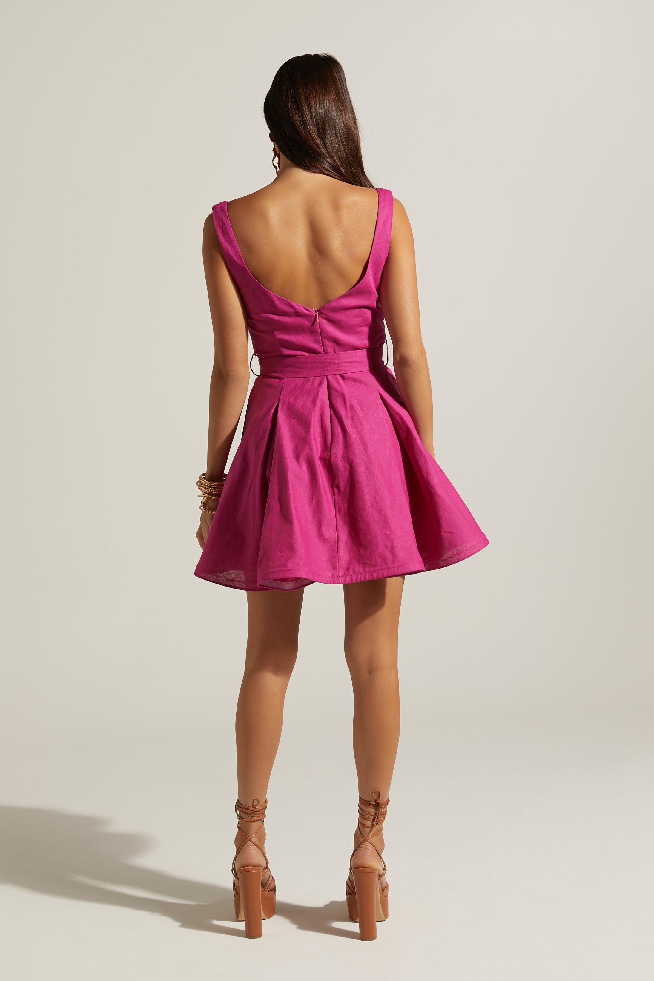 Aureiette Mini Dress - Magenta