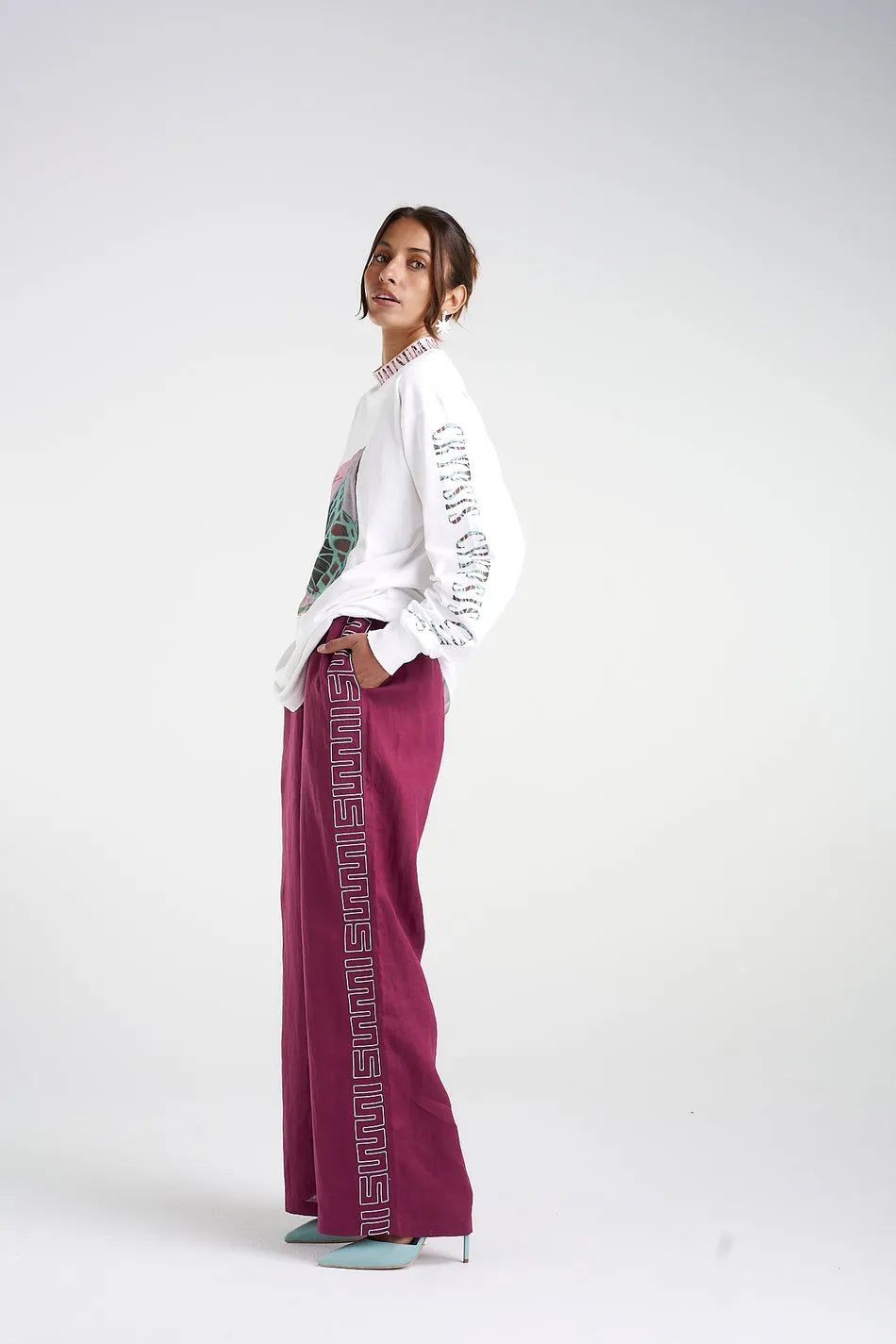 Summi Summi | Sig Linen Pant - Plum