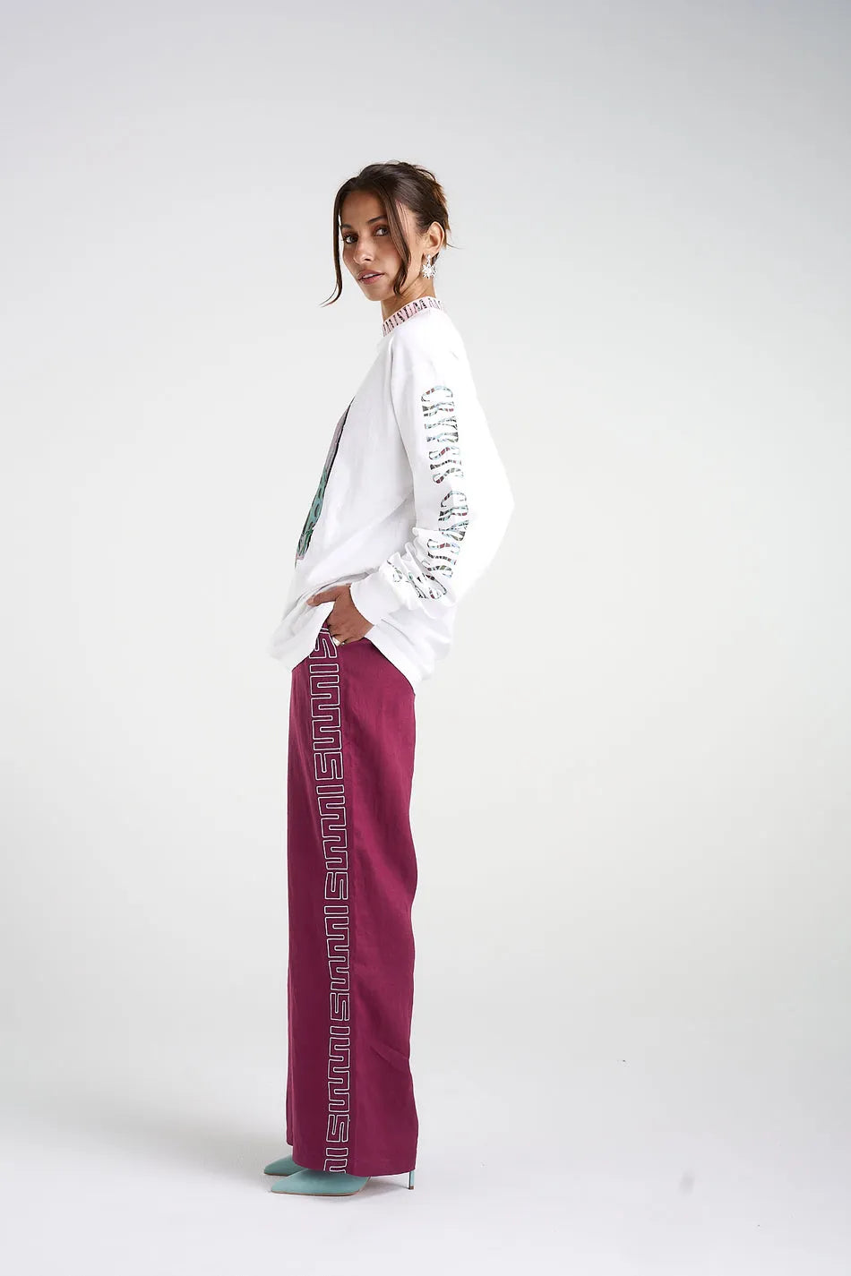 Summi Summi | Sig Linen Pant - Plum