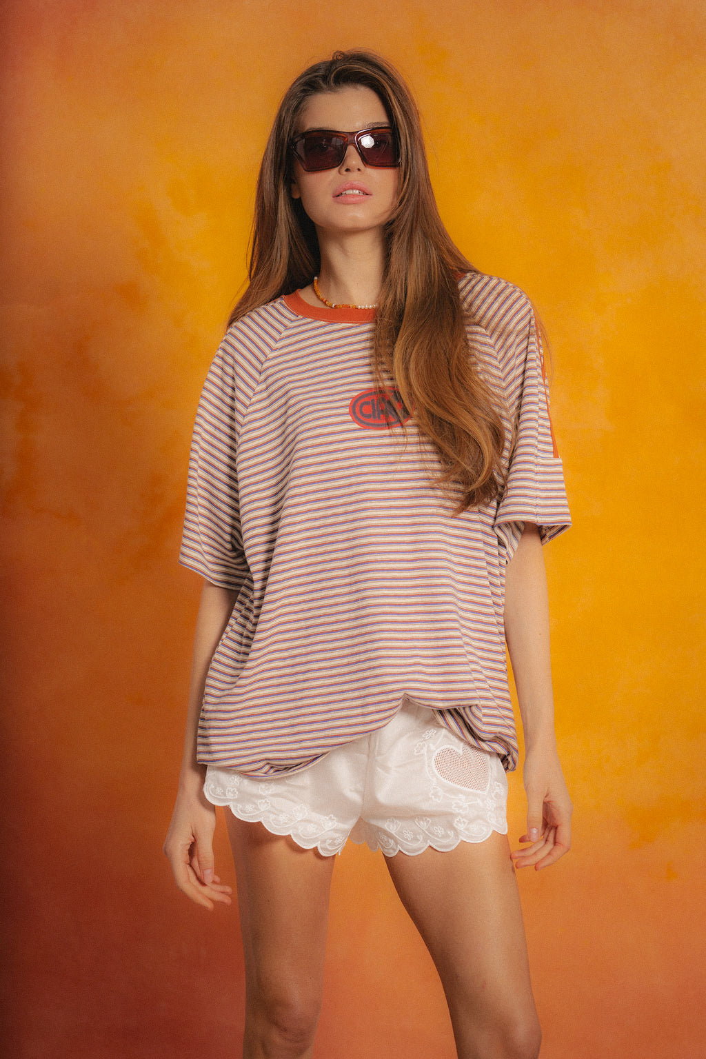 Ciao Ciao Vacation | Amber Stripe Racer Tee