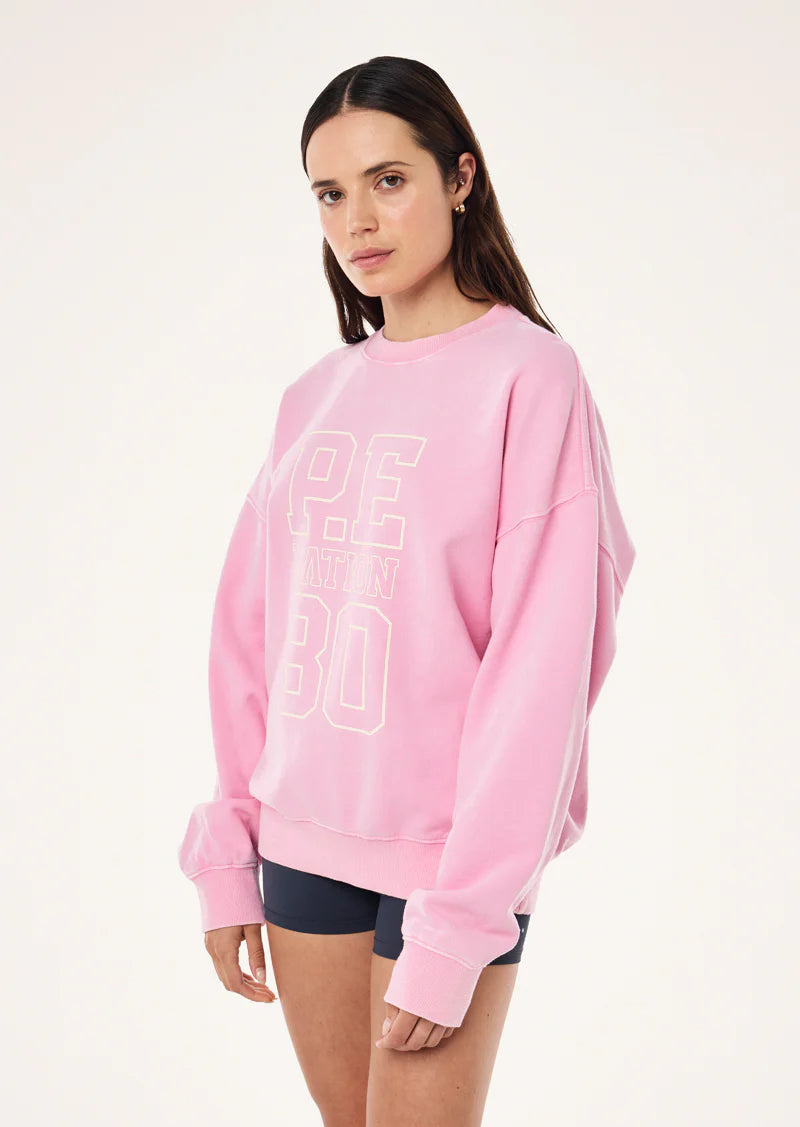 PE Nation | Elysian Sweat - Washed Prism Pink
