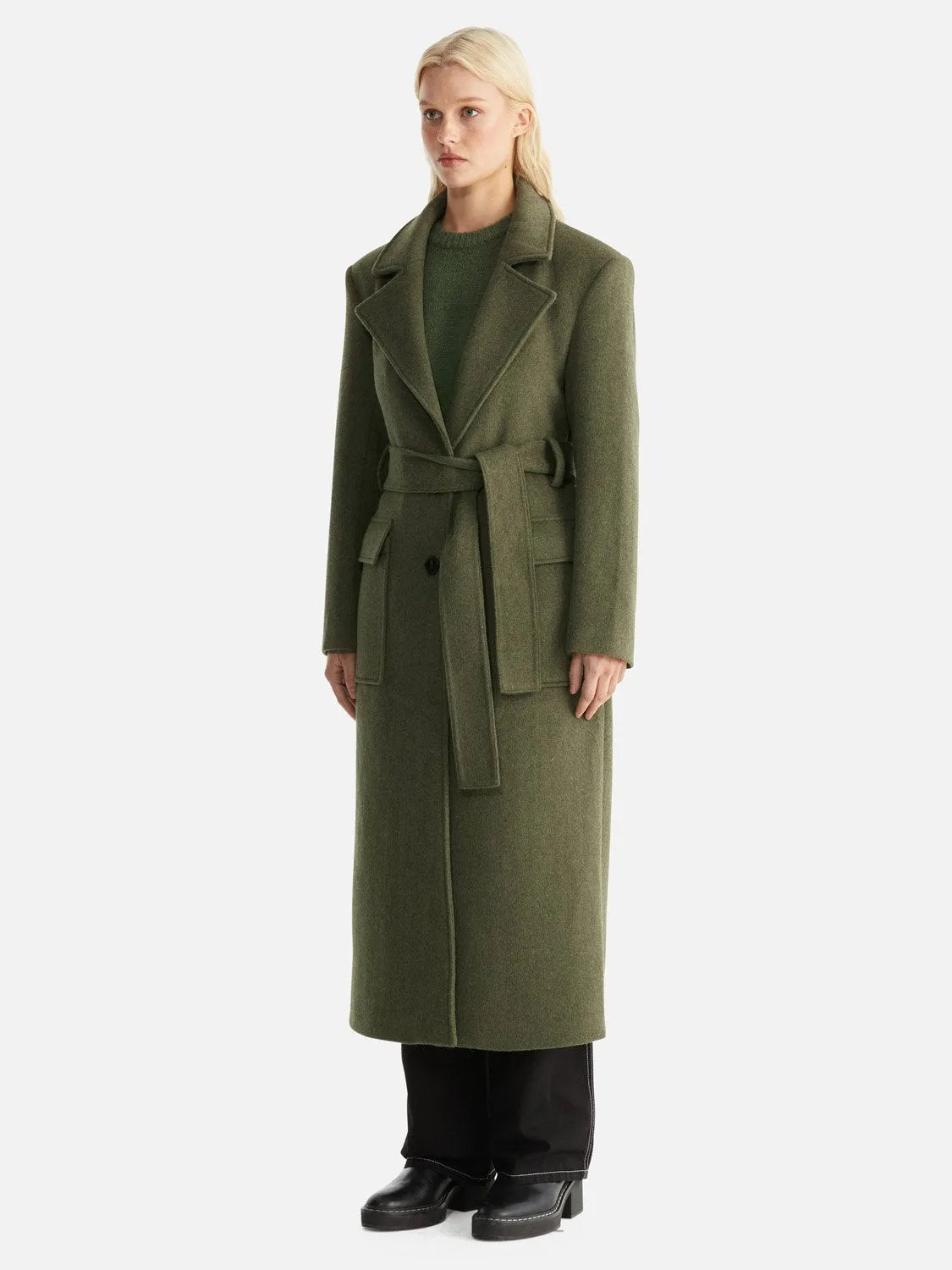 Ena Pelly | Madison Wool Coat - Forest