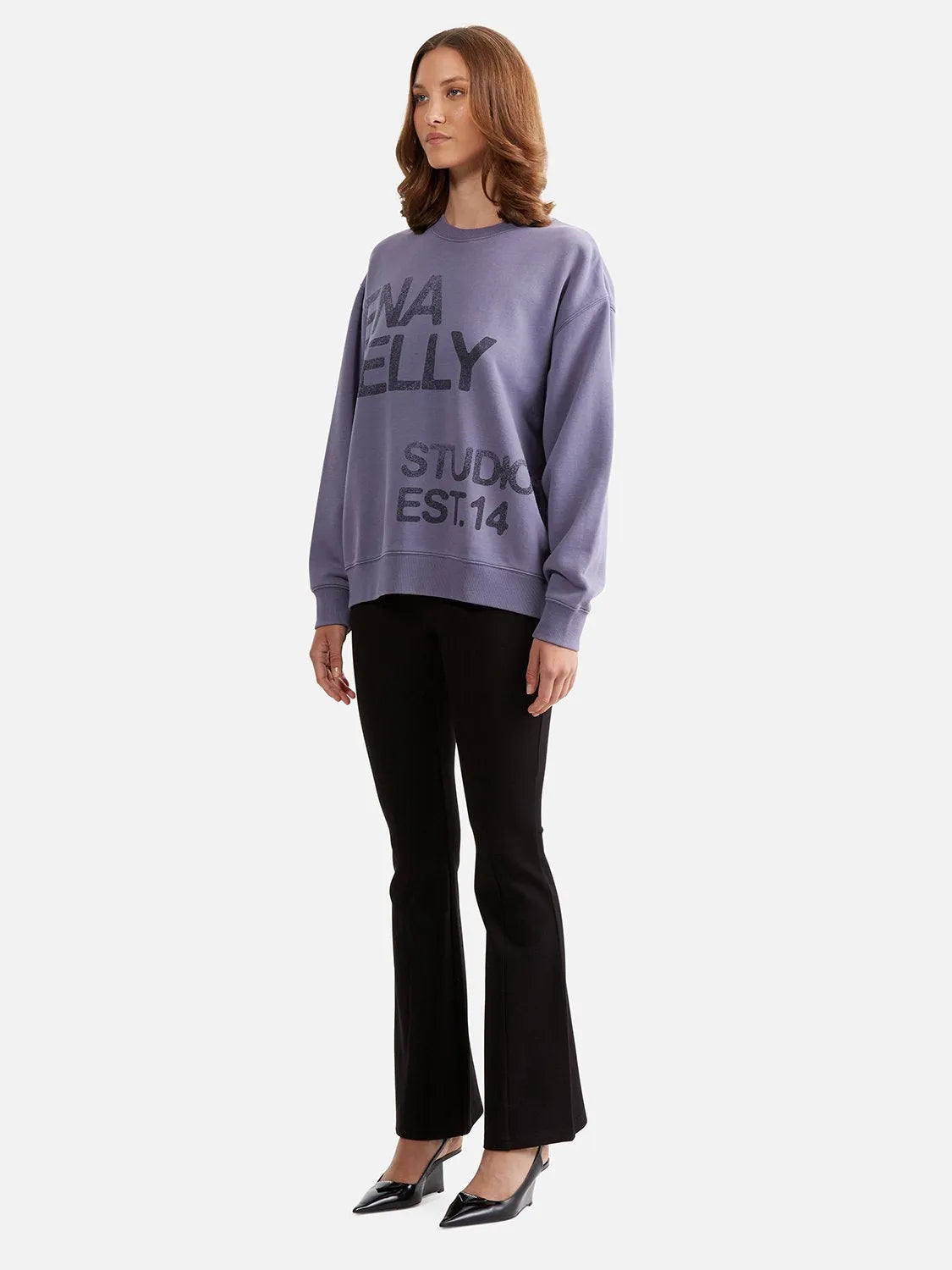 Ena Pelly | Lola Oversized Sweater Stamped Logo