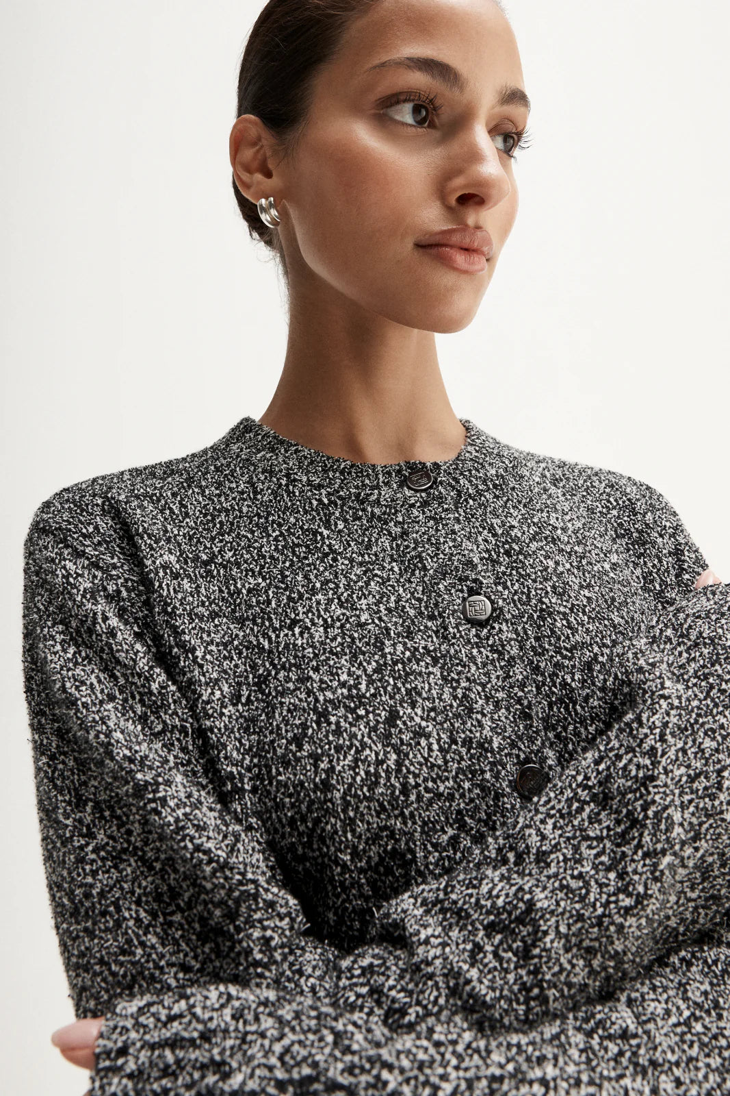 Elka Collective | Marnie Knit Cardigan - Black Mix