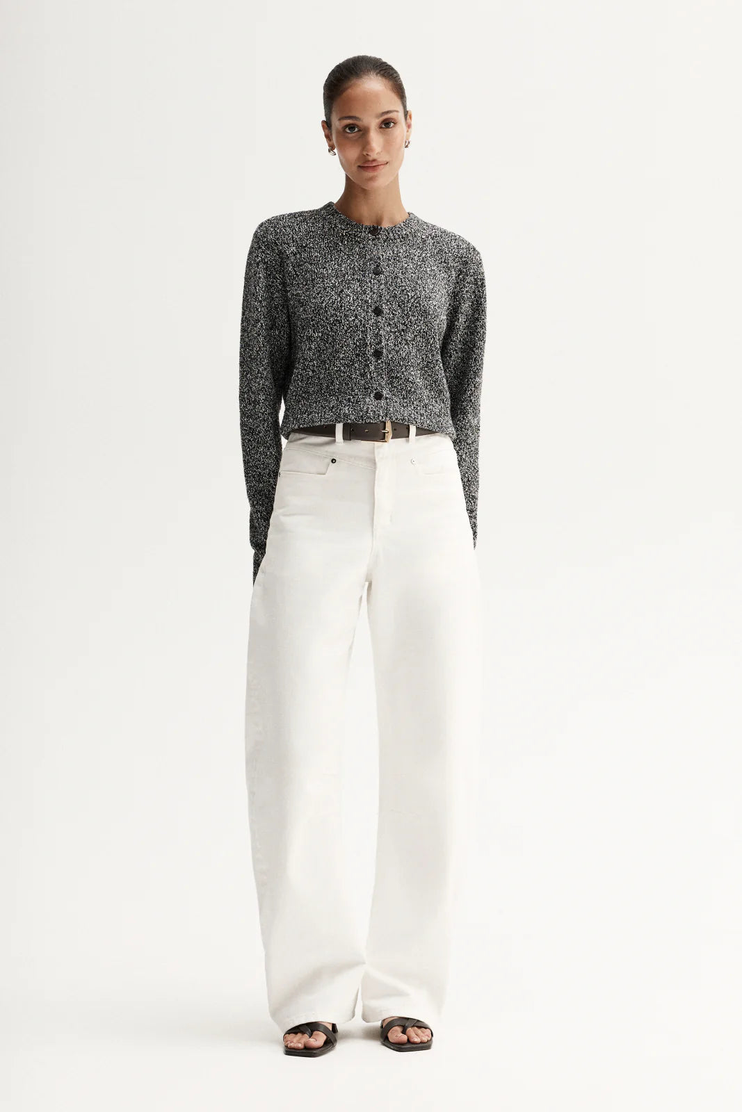 Elka Collective | Marnie Knit Cardigan - Black Mix