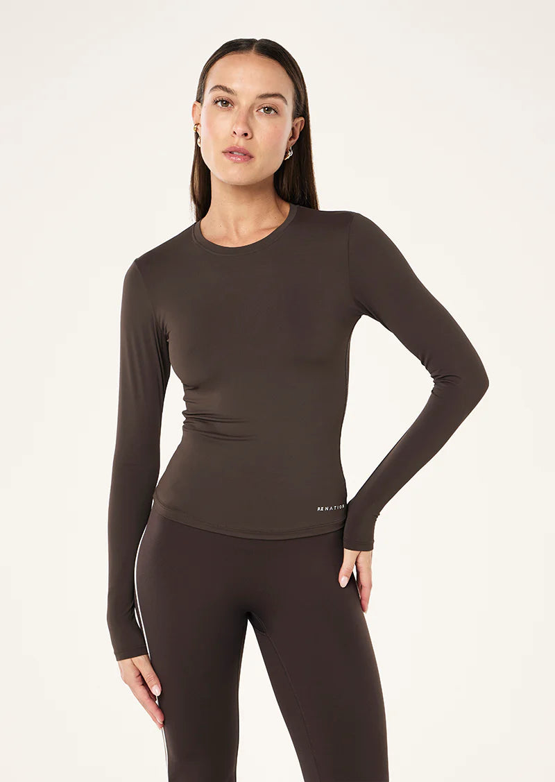 PE Nation | Foundation LS Top - Coffee