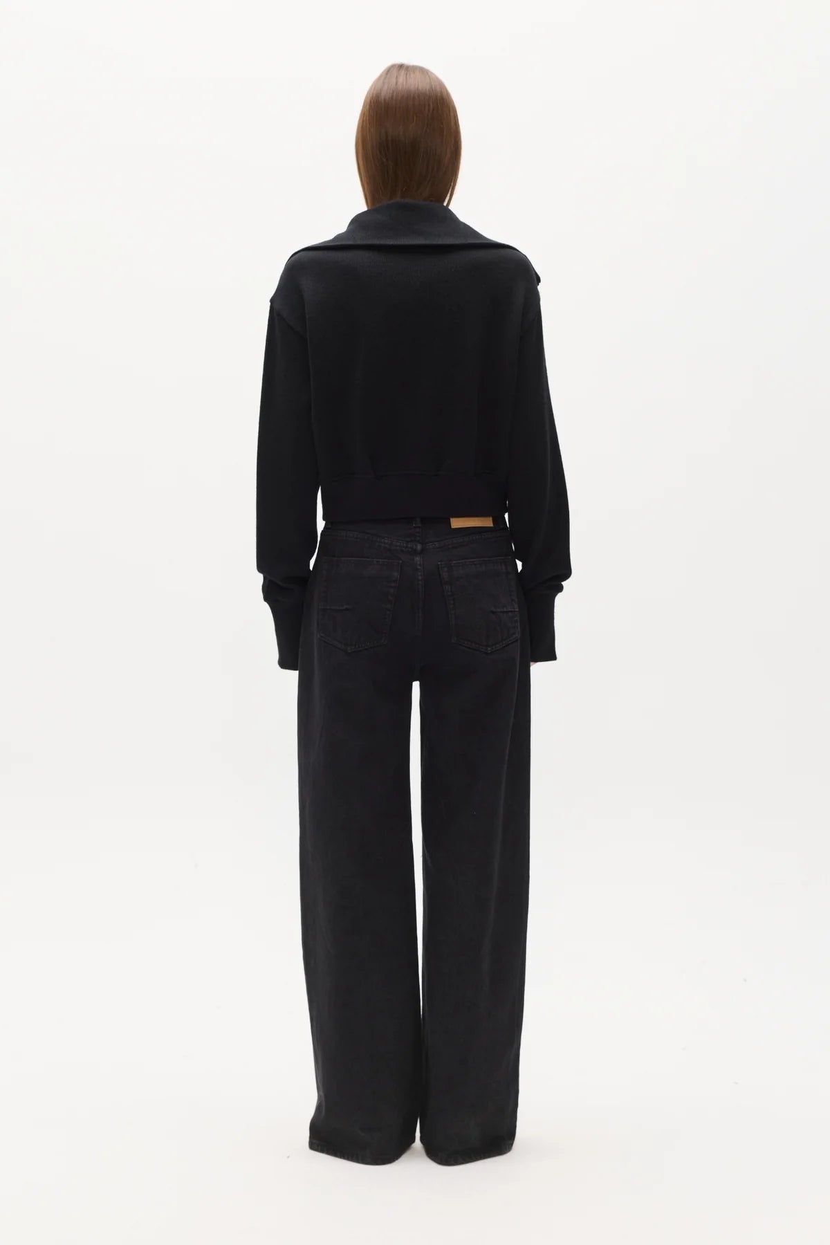 Bayse Brand | Florence Knit Zip Through - Black