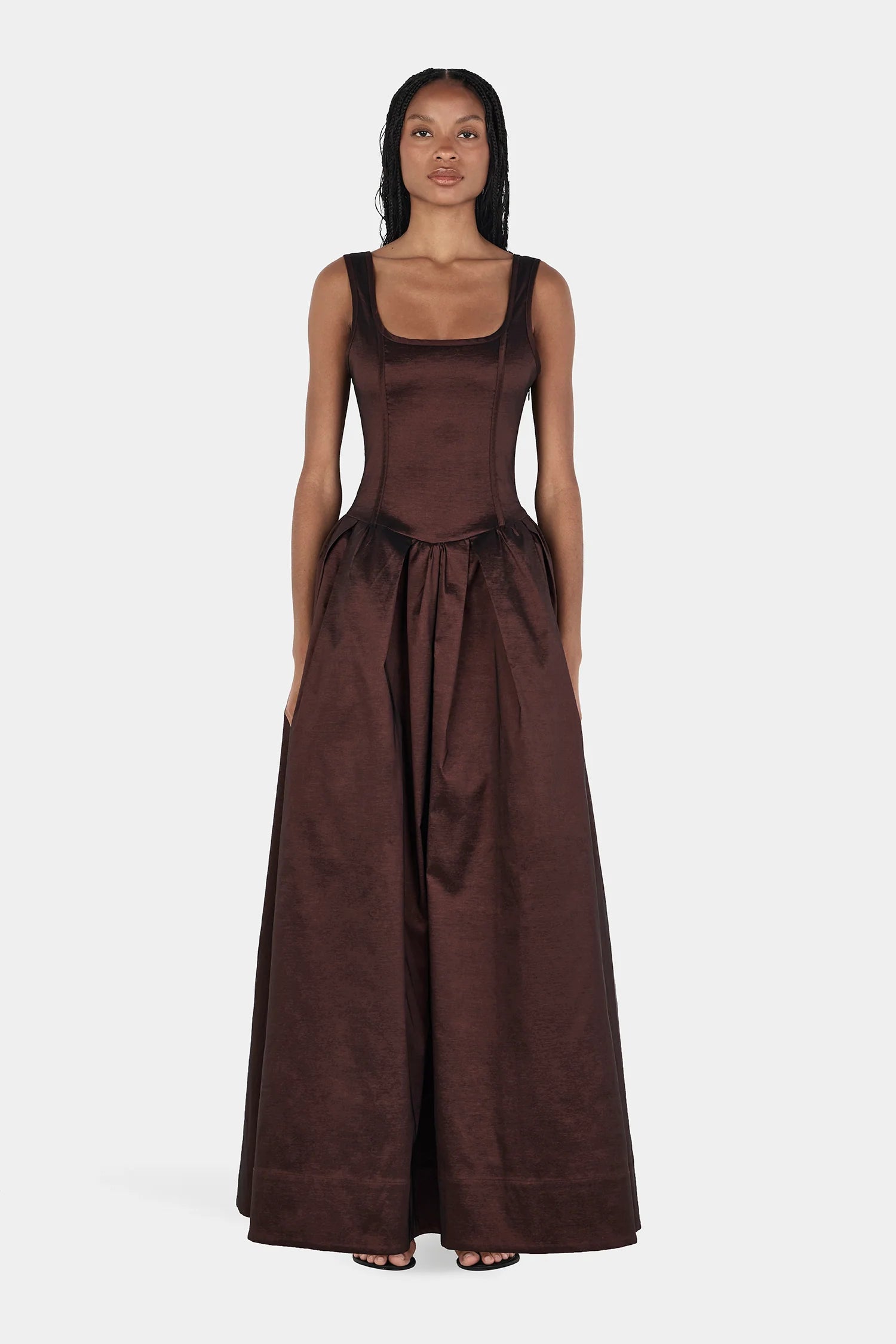Hansen & Gretel | Posey Taffeta Gown - Chocolate