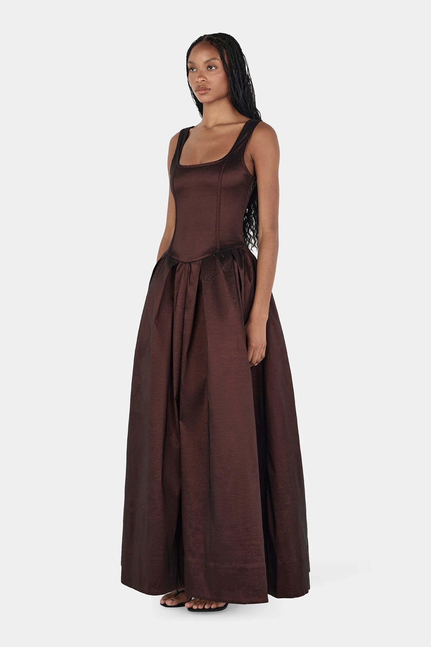 Hansen & Gretel | Posey Taffeta Gown - Chocolate