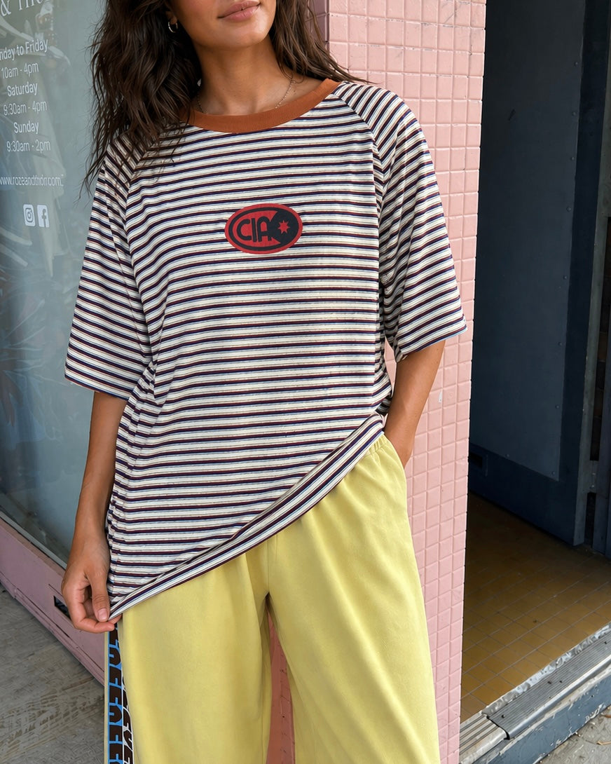 Ciao Ciao Vacation | Amber Stripe Racer Tee