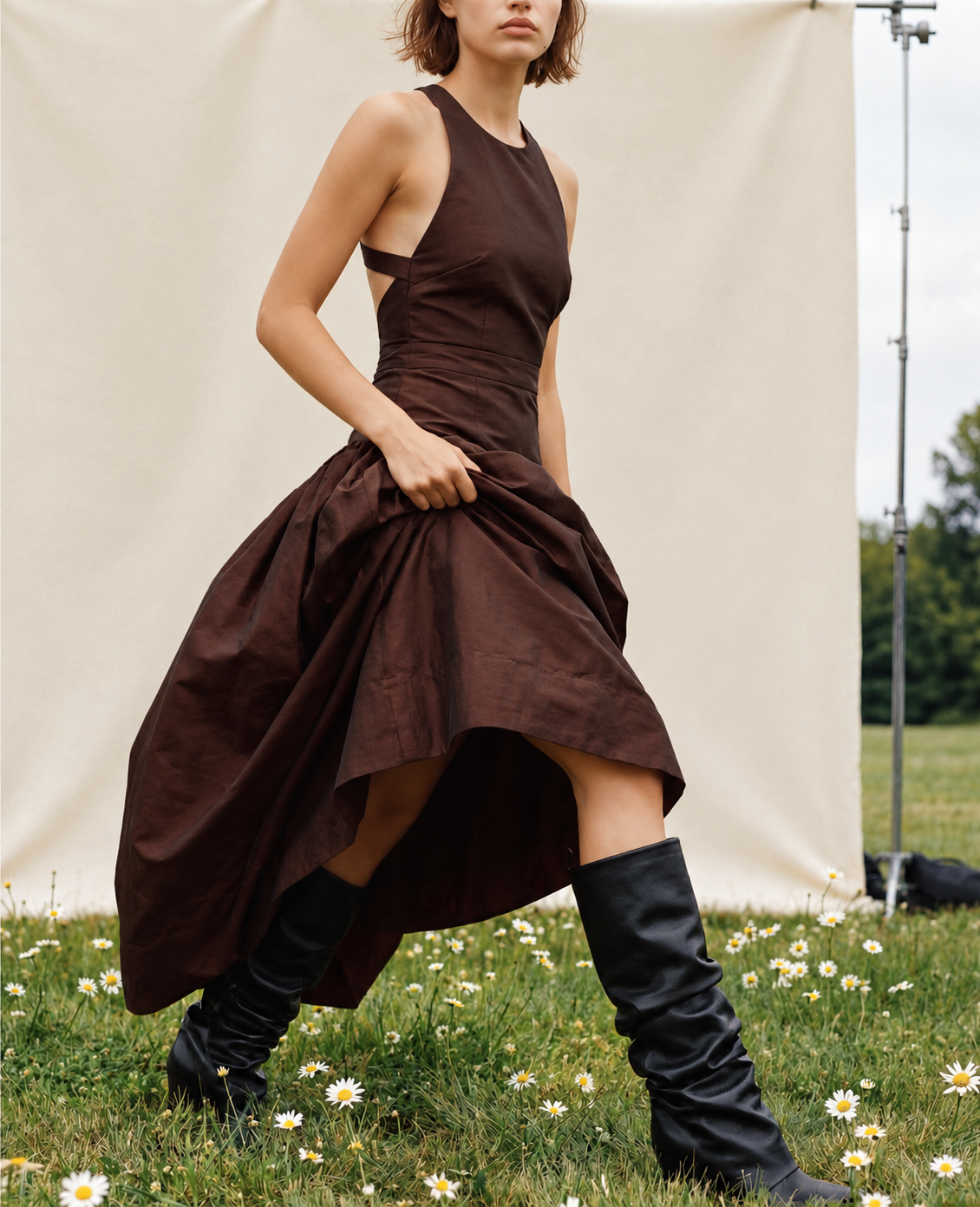 Hansen & Gretel | Iris Taffeta Gown - Choc