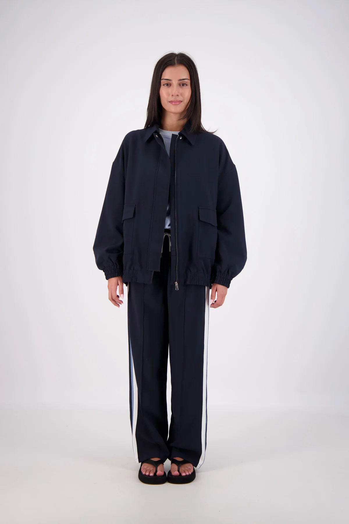 Jasmine Alexa | Ischia Bomber Jacket Navy