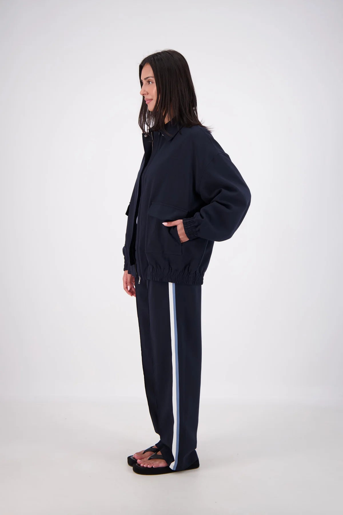 Jasmine Alexa | Ischia Bomber Jacket Navy
