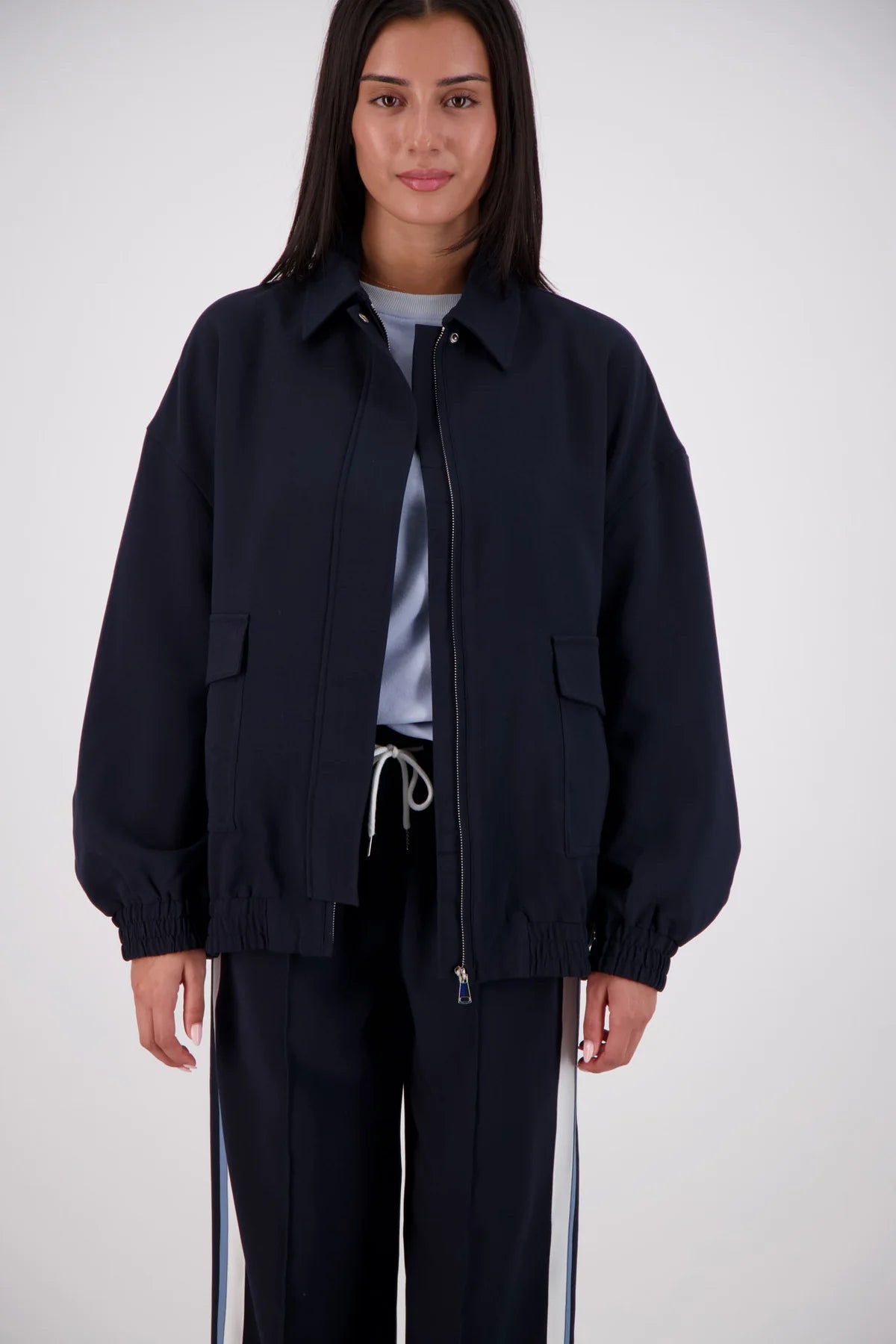 Jasmine Alexa | Ischia Bomber Jacket Navy