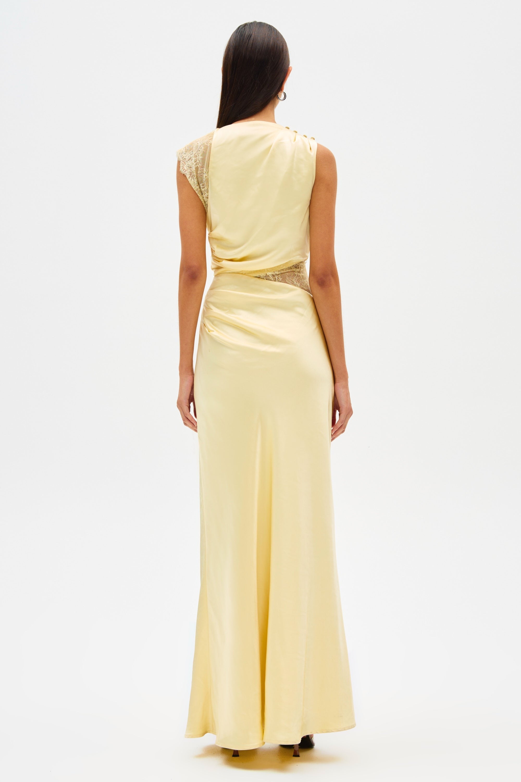 Misha | Kimora Satin & Lace Maxi Dress