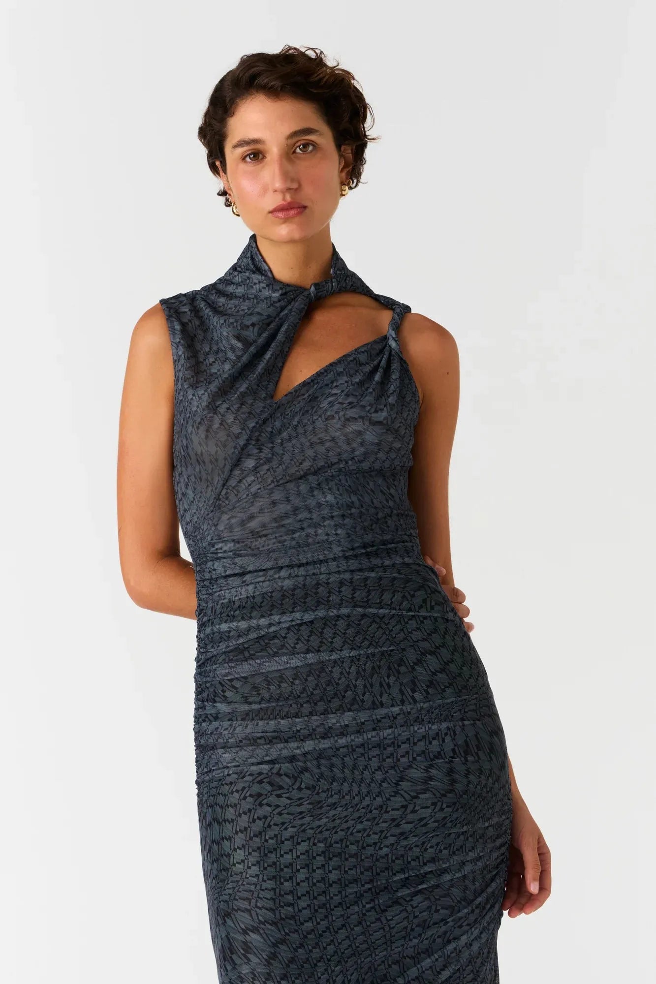 Misha | Efi Mesh Midi Dress