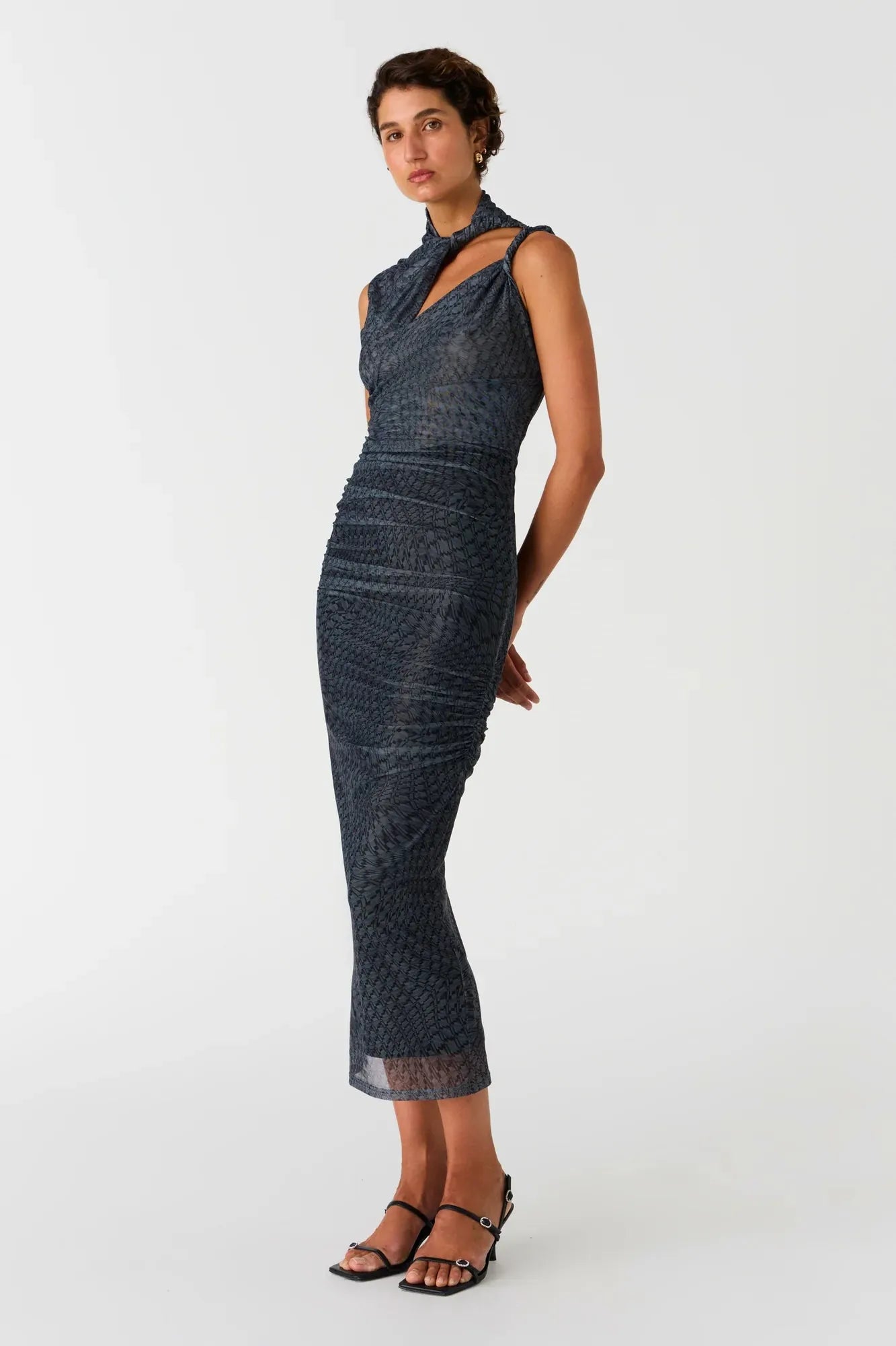 Misha | Efi Mesh Midi Dress