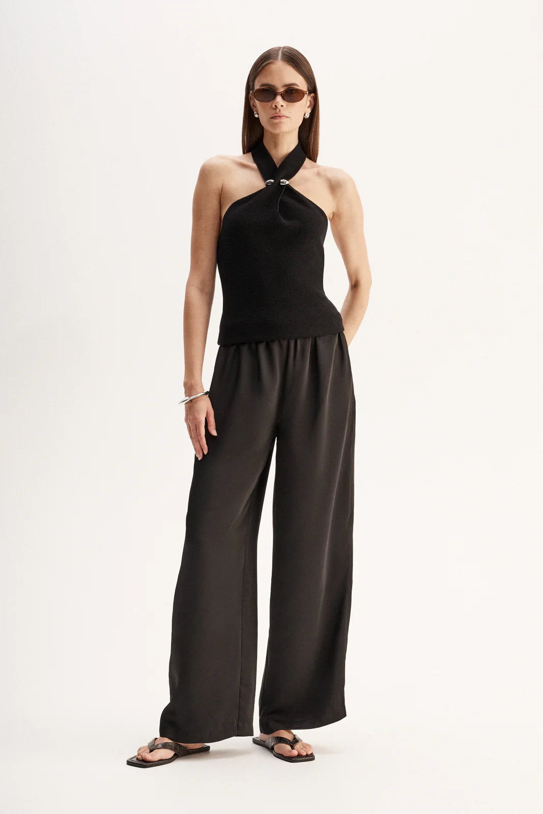 Elka Collective | Zinnia Knit Top - Black