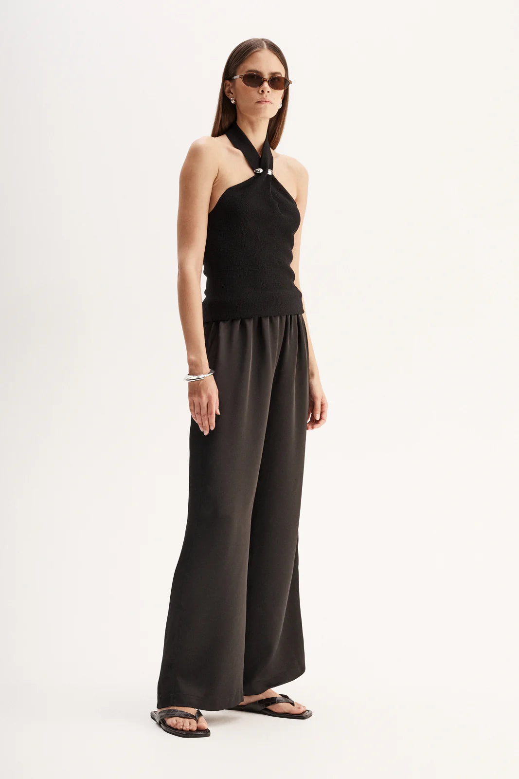 Elka Collective | Zinnia Knit Top - Black