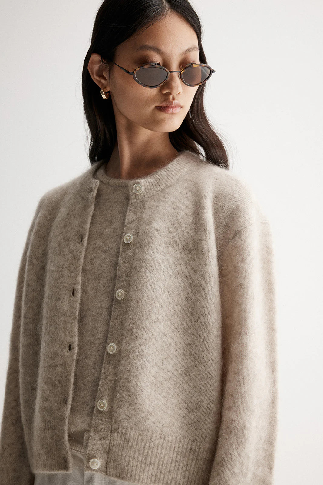 Elka Collective | Abigail Knit Cardigan - White Marle