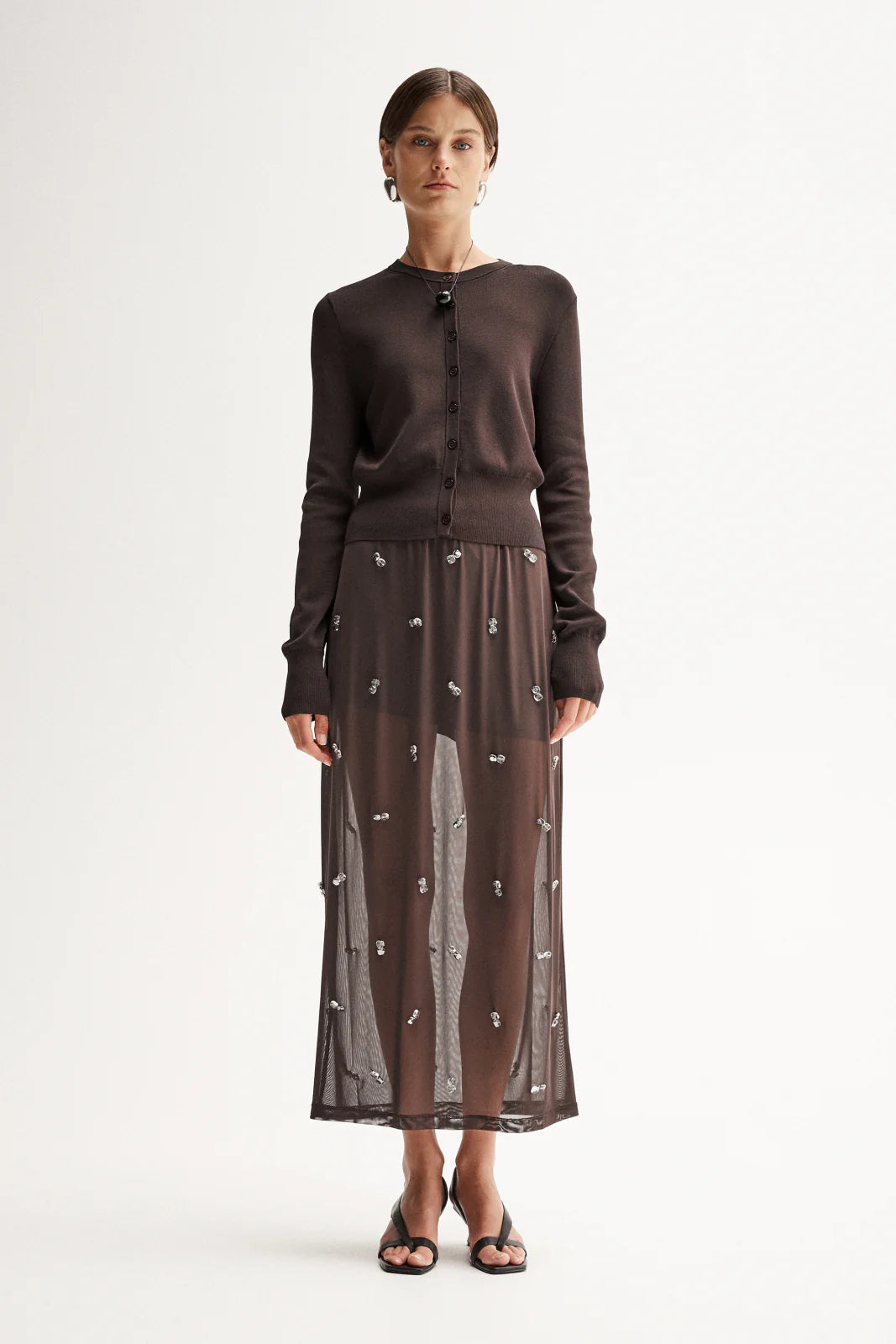 Elka Collective | Elara Maxi Skirt - Chocolate