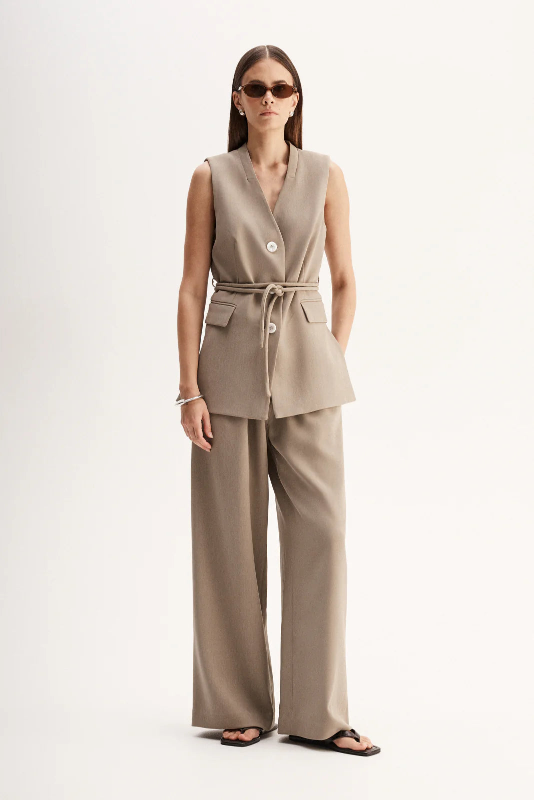 Elka Collective | Lora Vest - Taupe