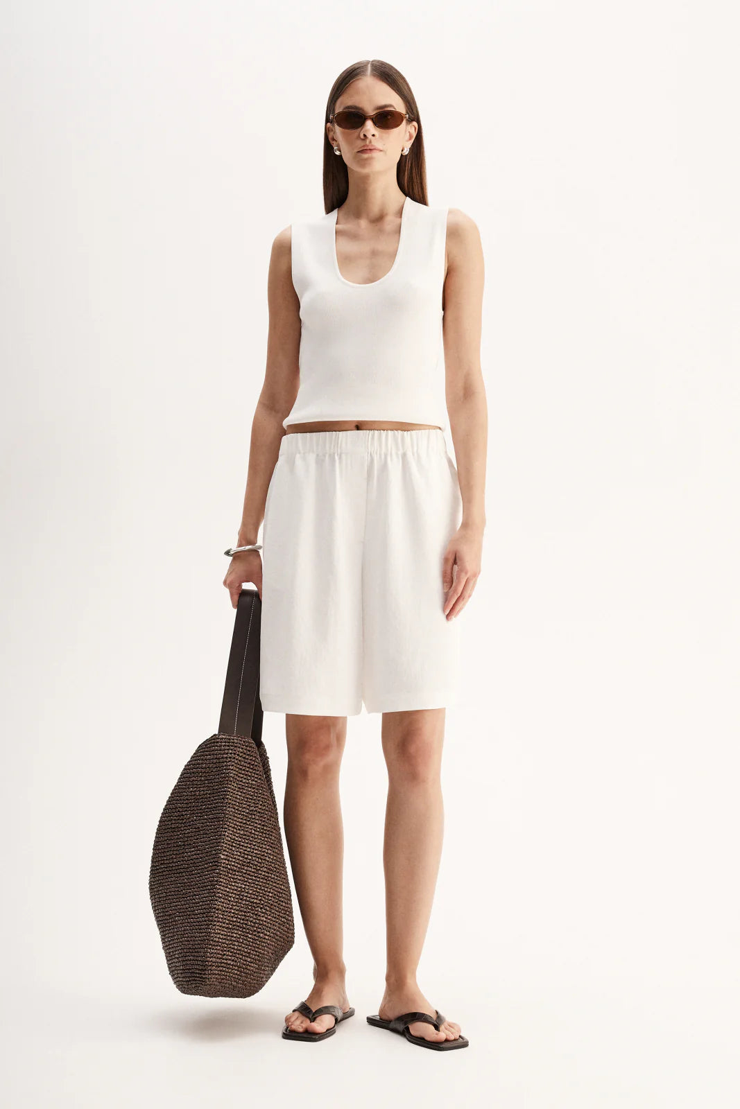 Elka Collective | Hayes Knit Top - White