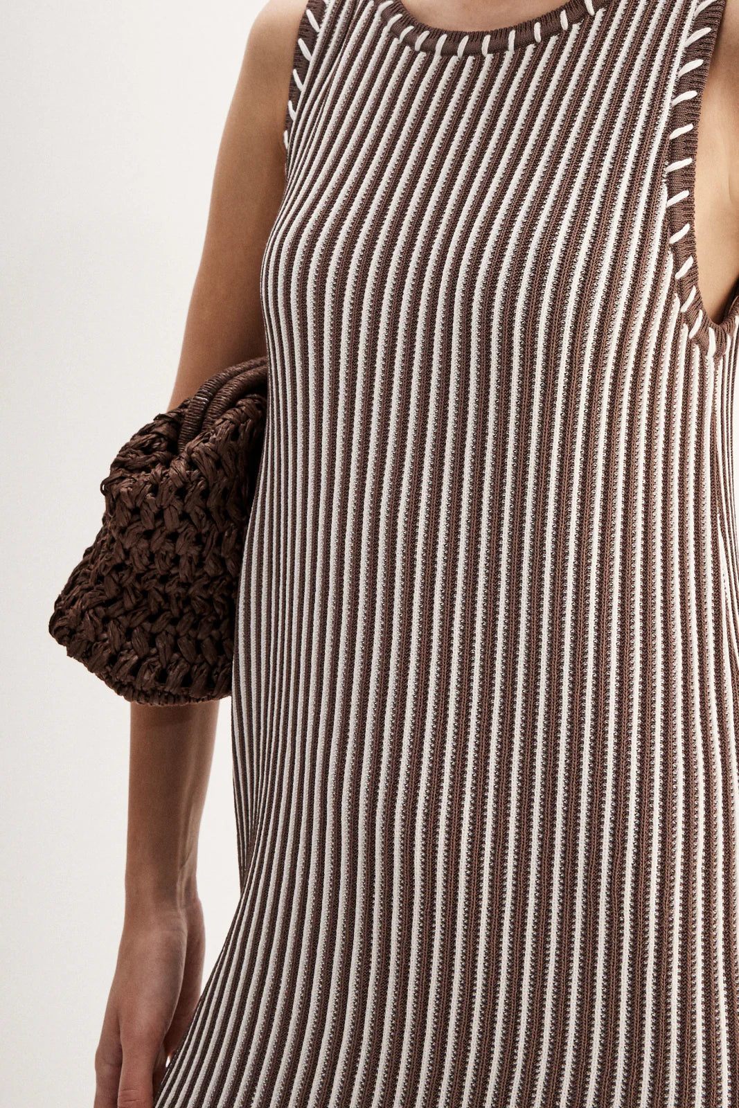 Elka Collective | Alessandra Maxi Dress - Chocolate Stripe