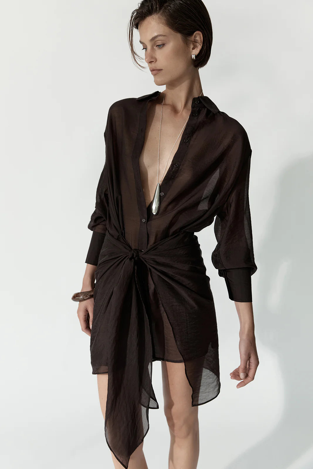 Elka Collective | Sailor Mini Dress - Chocolate