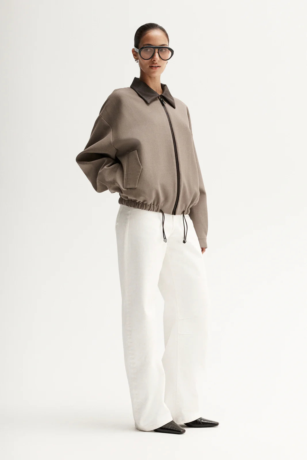 Elka Collective | Dora Bomber Jacket - Taupe
