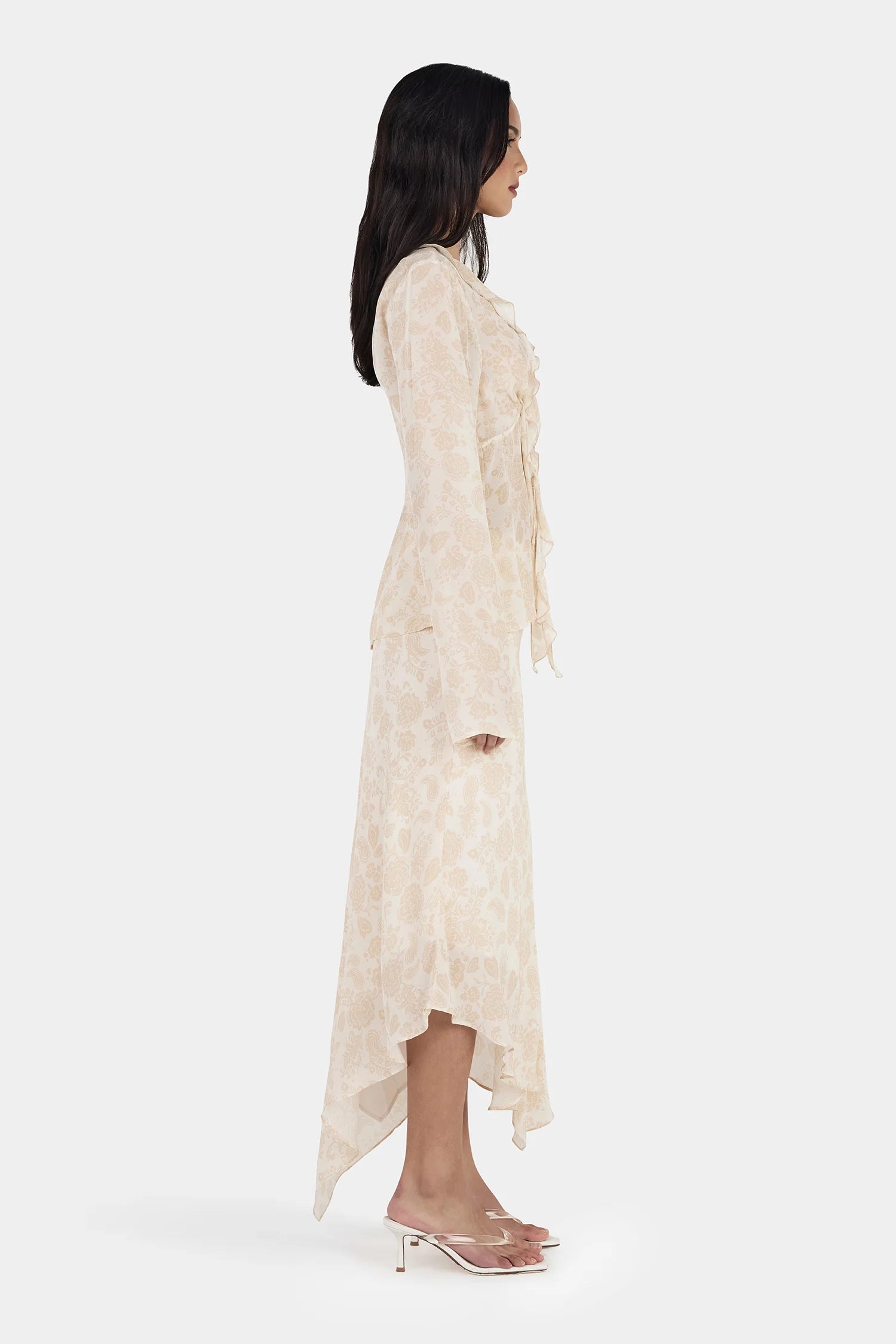 Ownley | Jazzie Asym Skirt - Western Bloom
